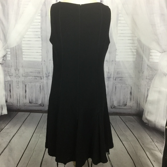 Anne Klein Dress Black Sleeveless Fit & Flare 14 - Picture 6 of 8